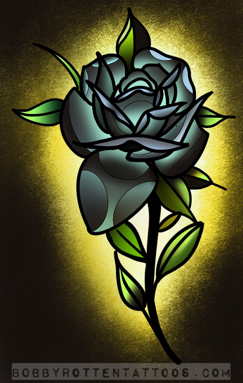 Traditional Rose Tattoo Design Timelapse in Procreate. – BOBBY ROTTEN